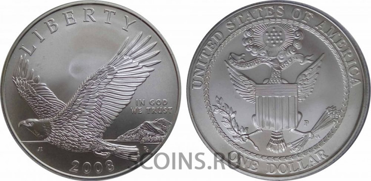 США 1 доллар 2008 Белоголовый орлан (АЦ)