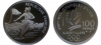 Франция 100 франков 1989 "XVI зимние Олимпийские игры в Альбервиле. Парное фигурное катание"