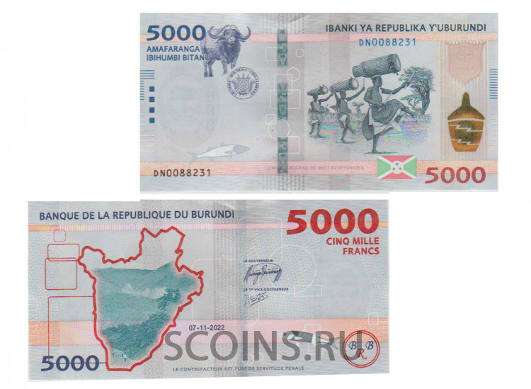 Бурунди 5000 франков 2022