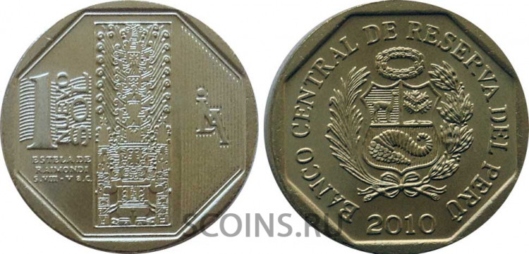 1 новый соль 2010 Стела Раймонди (Estela de Raimondi)