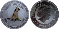 Австралия 1 доллар 2006 Год Собаки (Цветная)