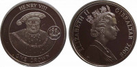 Гибралтар 1 крона 2008 "Английская история -  Генри VIII"  