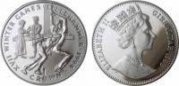 Гибралтар 1 крона, 1993 год. XVII Зимние олимпийские игры. Фигурное катание.