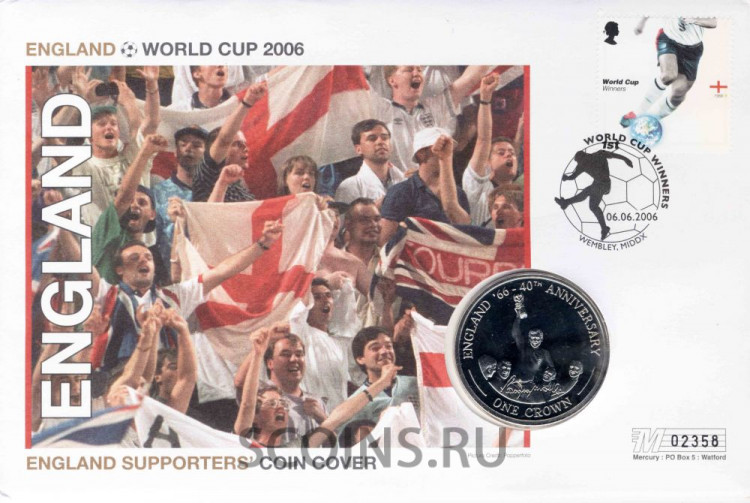 Гибралтар 1 крона 2006 Англия Чемпионы 1966