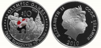 Острова Кука 10 долларов 2010 Олимпийские игры Из Ванкувера в Сочи