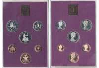 Официальный Великобритания 1980 PROOF набор из 6-ти монет номиналом 1/2, 1, 2, 5, 10 и 50 новых пенсов 