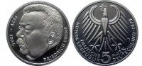 Германия 5 марок, 1975 50 лет со дня смерти Фридриха Эберта (proof)