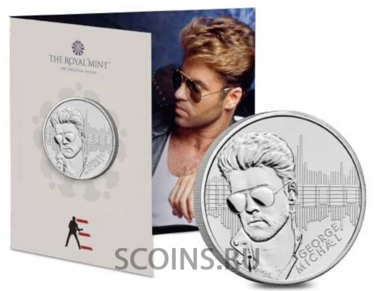 Великобритания 5 фунтов 2025 The Music Legends - Джорж Майкл BU  