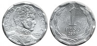 Чили 1 песо 2004 Бернардо О’Хиггинс UNC
