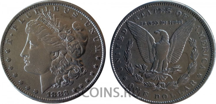 1883.jpg США 1 доллар 1883 Серебро 900